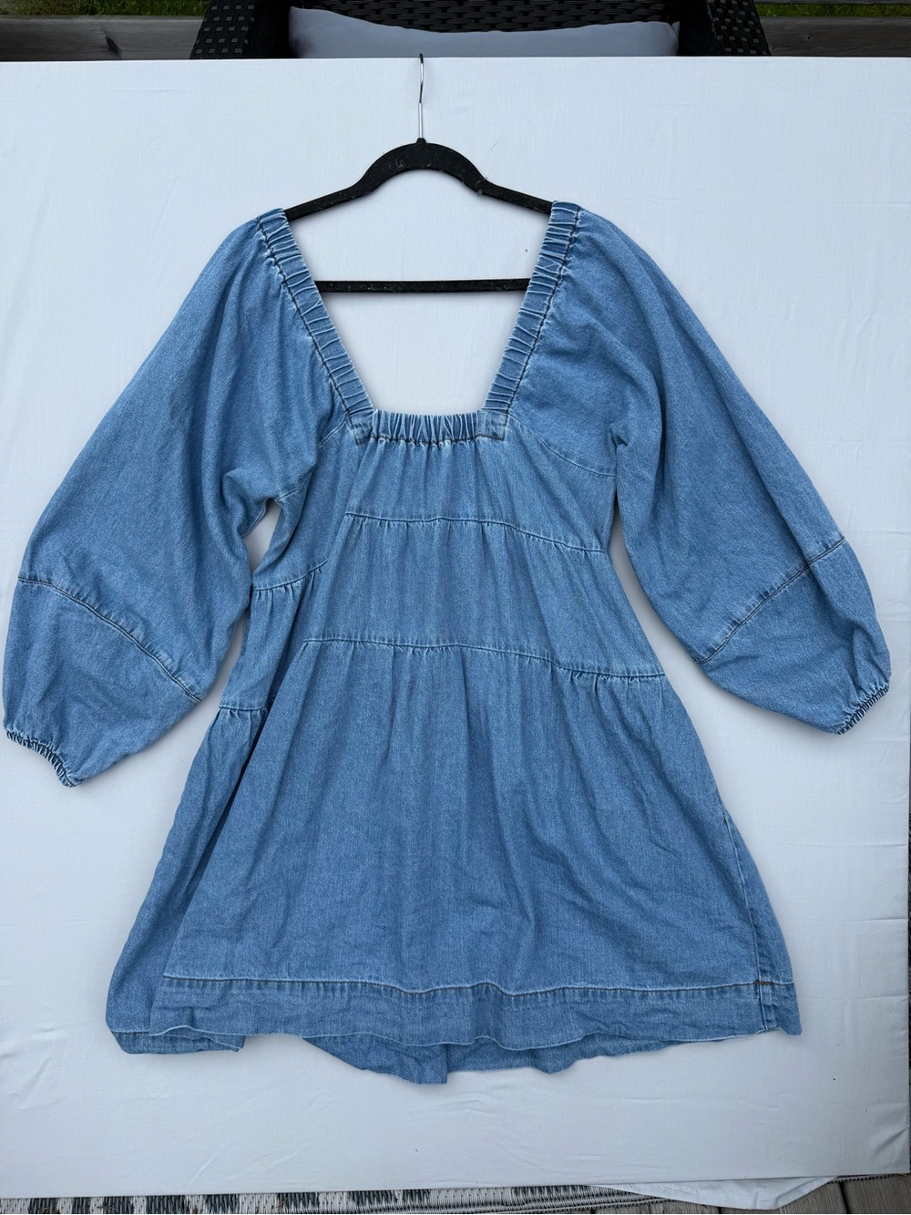 Free People blue denim flowy oversized dress